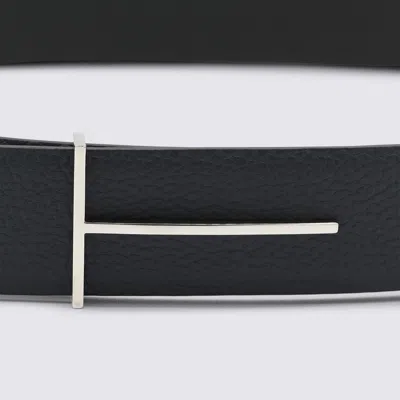 Tom Ford Reversible T Icon Belt In Blue