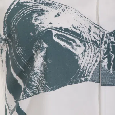 Jean Paul Gaultier Long Sleeve Collared Shirt Graphic Print In White