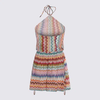 Missoni Mare Metallic Crochet-knit Halterneck Playsuit In Multi