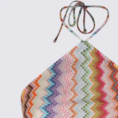 Missoni Mare Metallic Crochet-knit Halterneck Playsuit In Multi