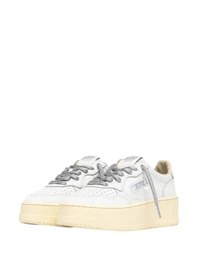 Autry Medalist Platform Leather Sneakers In Animal Print