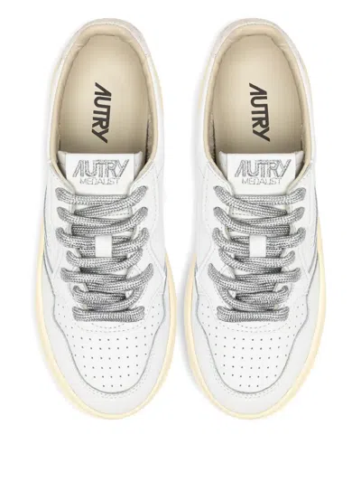 Autry Medalist Platform Leather Sneakers In Animal Print