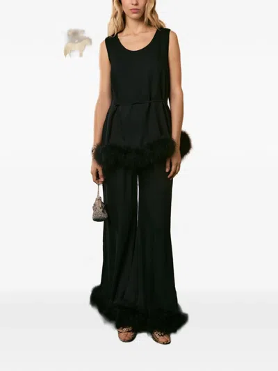 Sleeper Bisou Bisou Feathers Top In Black