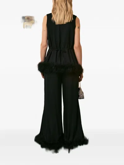 Sleeper Bisou Bisou Feathers Top In Black