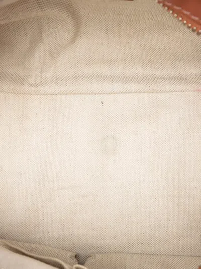 Pre-owned Gucci 2016-2025 Gg Canvas Heart Bit Satchel In Brown