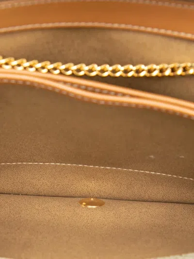 Pre-owned Dior 20th Century Honeycomb Coated Canvas Chain Shoulder Bag In Brown