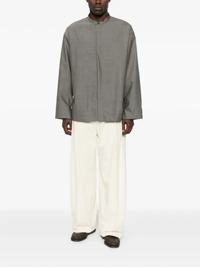Studio Nicholson Long-sleeved Shirt In Gray