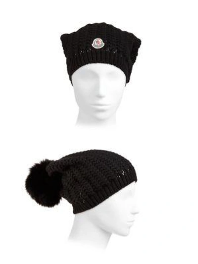 Shop Moncler Berretto Rib-knit Wool Hat In Na