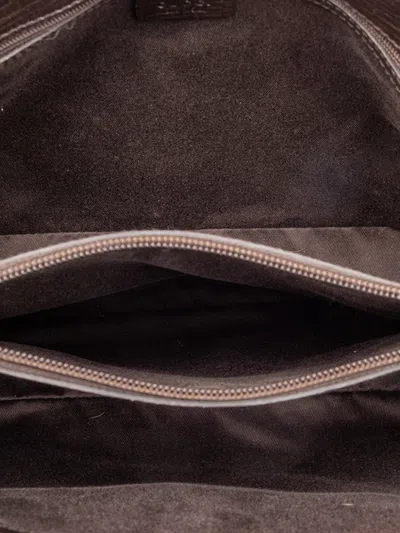 Pre-owned Gucci 2000-2015 Gg Canvas Bamboo Tote Bag In Brown