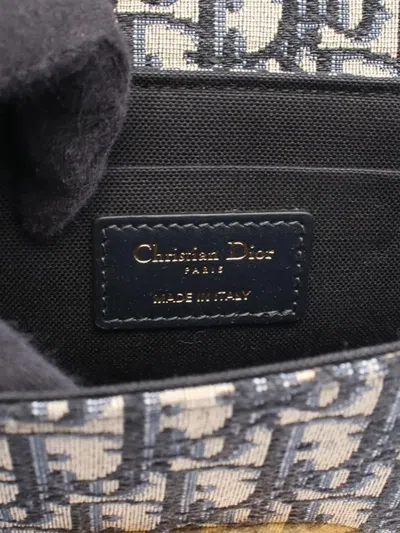 Pre-owned Dior 2021-2025 Oblique Canvas 30 Montaigne Box Bag Shoulder Bag In Blue