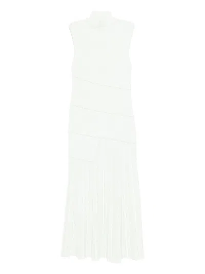 Proenza Schouler Federica Layered Ribbed-knit Midi Dress In White