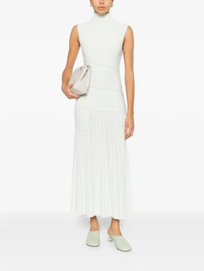 Proenza Schouler Federica Layered Ribbed-knit Midi Dress In White