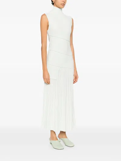 Proenza Schouler Federica Layered Ribbed-knit Midi Dress In White