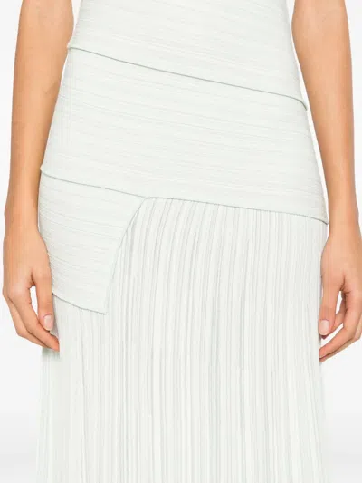 Proenza Schouler Federica Layered Ribbed-knit Midi Dress In White