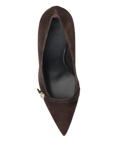 Furla Sfera Pointed Toe Heeled Pumps In Brown