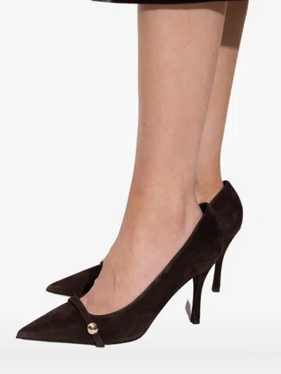 Furla Sfera Pointed Toe Heeled Pumps In Brown