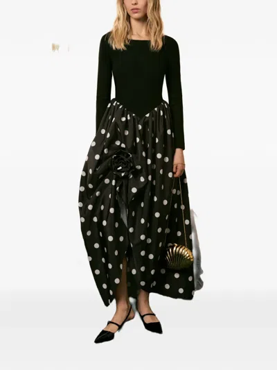 AURORA 波点超长连衣裙