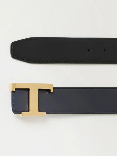 Tod's Belt In Smooth Leather In Black