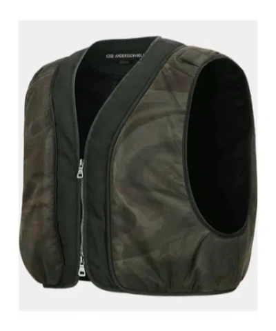 Andersson Bell Mesh Thick Double-sided Vest In Black