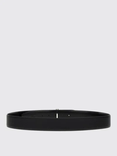 Tom Ford Shiny Smooth Calf Reversible T Belt 40 Mm In Black
