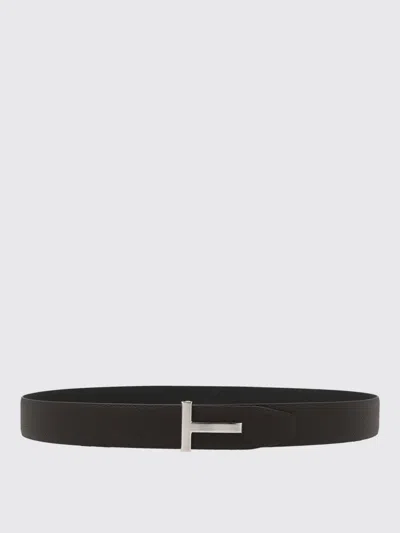 Tom Ford Logo Reversible Belt Belts Multicolor In Black