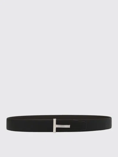 Tom Ford Logo Reversible Belt Belts Multicolor In Black