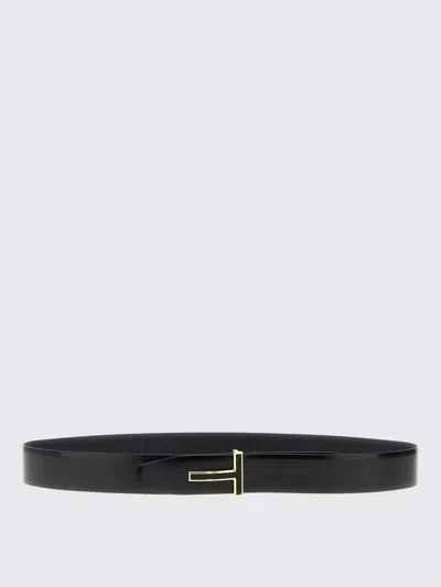 Tom Ford Logo Buckle Reversible Belt Belts Black