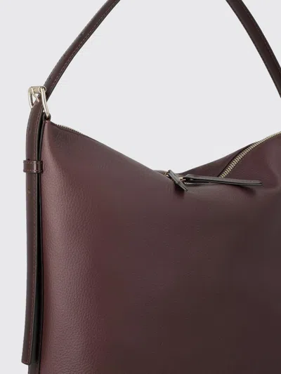 Apc Smooth Leather Shoulder Bag With Adjustable Strap In Burgundy