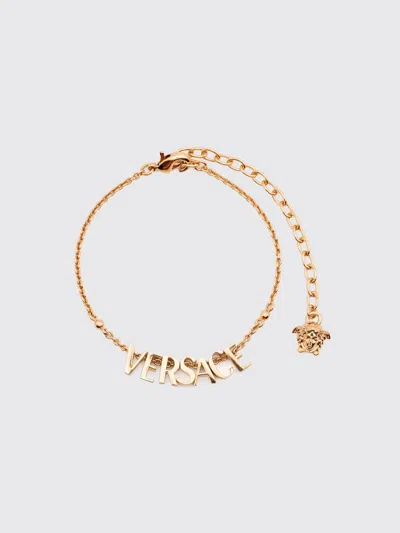 Versace Logo Bracelet In Gold