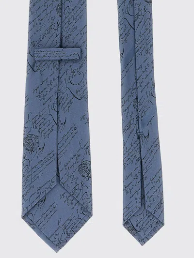 Berluti Classic Scritto Tie In Blue