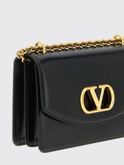 Valentino Garavani Garavani Vain Small Shoulder Bag In Shiny Calfskin Woman Black Uni