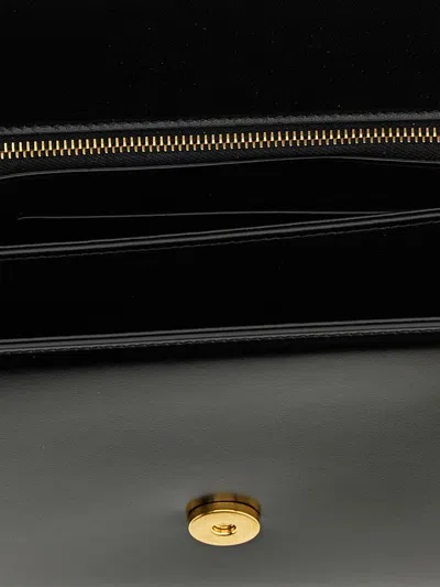 Valentino Garavani Garavani Vain Small Shoulder Bag In Shiny Calfskin Woman Black Uni