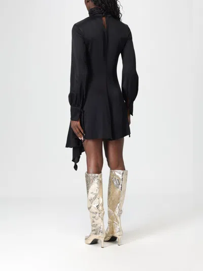 Les Filles D'eva Ruffled High-collar Mini Dress In Black