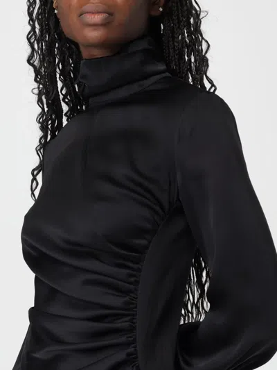 Les Filles D'eva Ruffled High-collar Mini Dress In Black