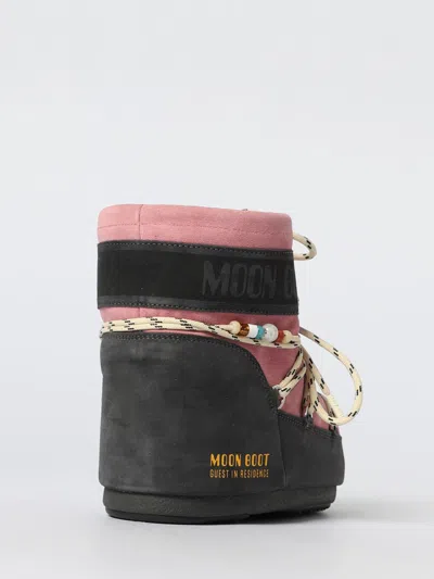 Moon Boot Two-tone Suede S X Guest In Residence Icon Low Ankle Boots In Multi