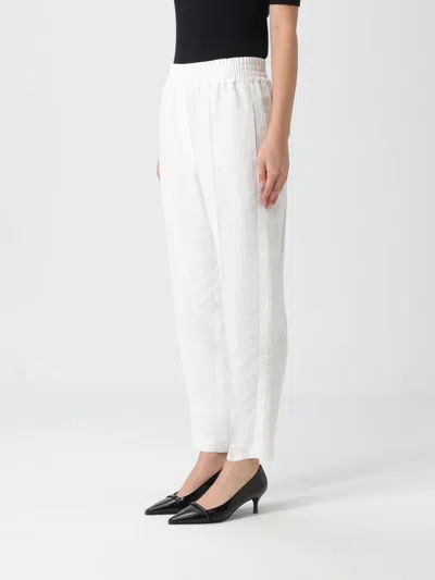 裤子 BRUNELLO CUCINELLI 女士 颜色 白色