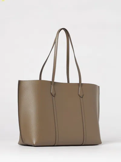 Tory Burch Perry Triple Compartment Leather Tote In Brown