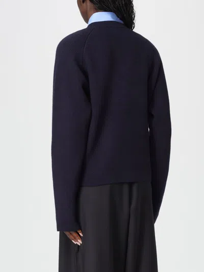 Totême Womens Navy Hammered Round-neck Stretch-wool Blend Cardigan Xs In Black