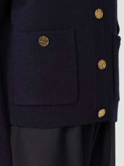 Totême Womens Navy Hammered Round-neck Stretch-wool Blend Cardigan Xs In Black