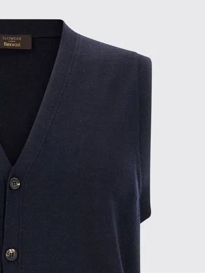 Zanone Flexwool Vest In Blue