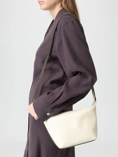 Valextra Mochi Leather Pouch In White