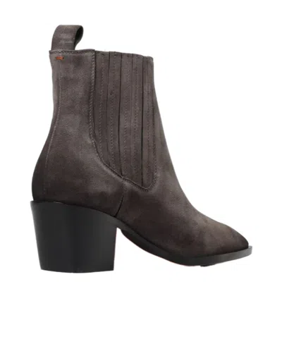 Santoni Texan Ankle Boots In Gray