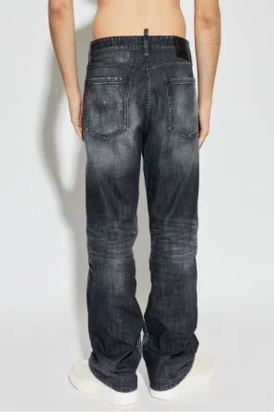 Dsquared2 Faded-effect Trousers In Black