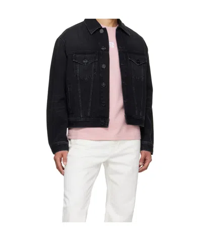 Balmain Long Sleeve Silk Nylon Jacket Front Pockets In Black