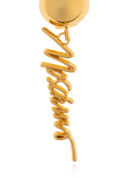 Moschino Chic Mini Statement Earrings In Gold