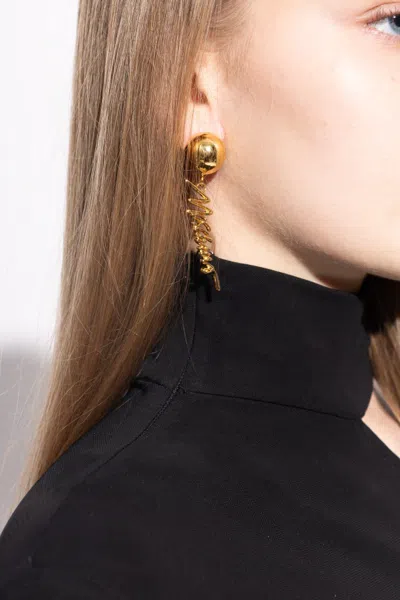 Moschino Chic Mini Statement Earrings In Gold