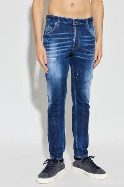 Dsquared2 Belt-loop Jeans In Blue
