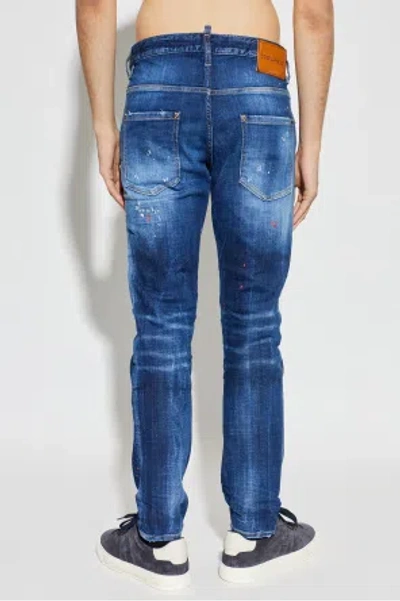 Dsquared2 Belt-loop Jeans In Blue