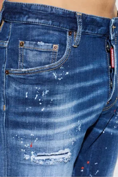 Dsquared2 Belt-loop Jeans In Blue
