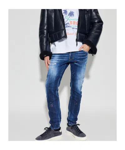Dsquared2 Belt-loop Jeans In Blue